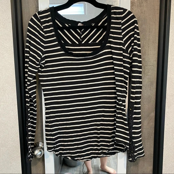 Free People Striped Long Sleeve Tee - Picture 1 of 5